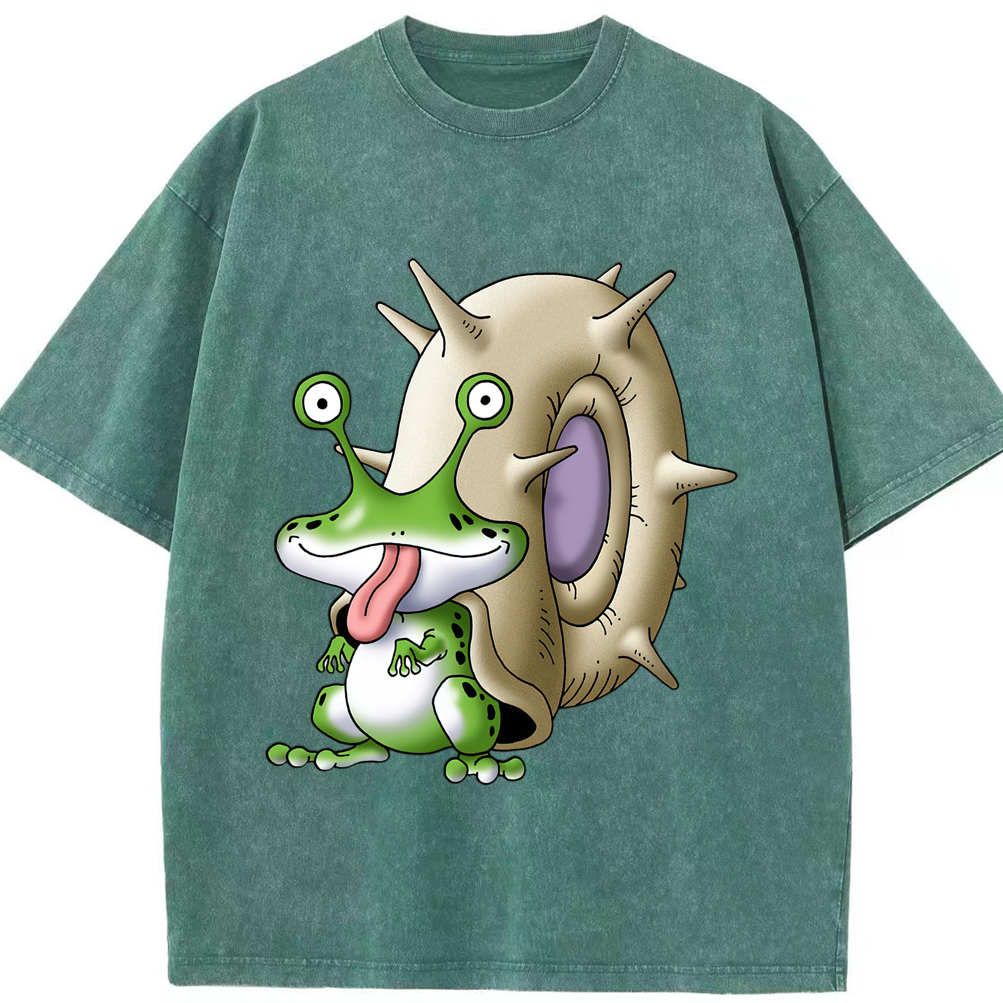 （画像用） ドラゴンクエスト Doragon Kuesuto Dragon Quest 綿100% ヴィンテージ風 半袖Tシャツ（フロントプリント）